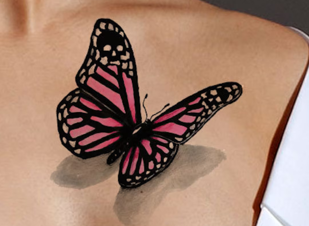 3D Butterfly Tattoos: Realism in Ink and Art