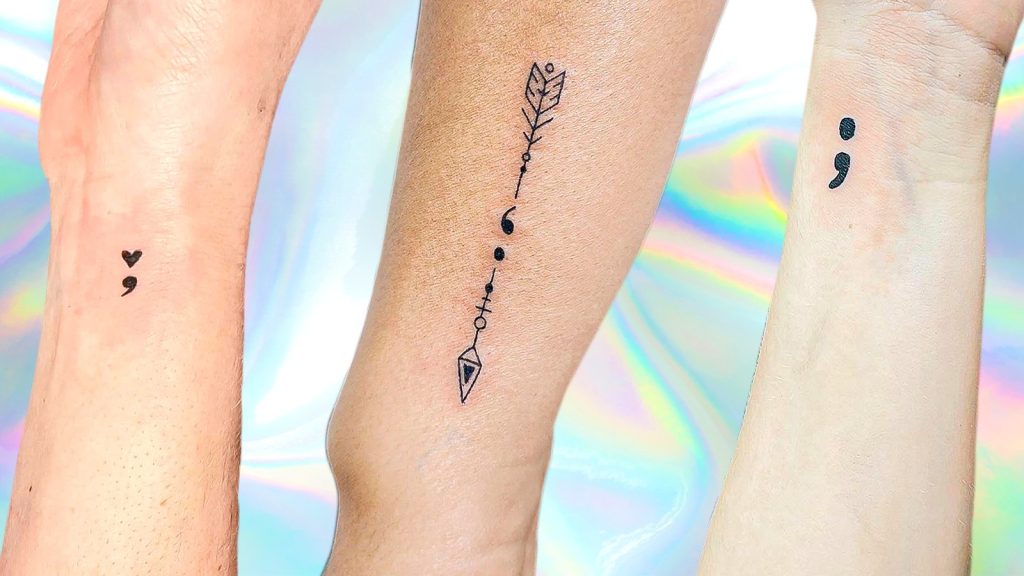 Semi Colon Tattoo. Artist Sumithra Debi,Sutattoo. The meaning of the Semi-  | Semicolon tattoo, Small mandala tattoo, Small back tattoos