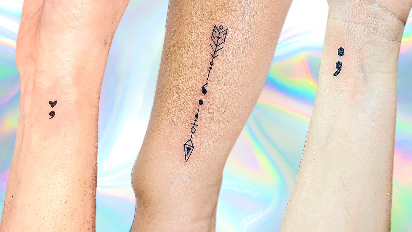 Little Semicolon Temporary Tattoo (Set of 3) – Little Tattoos