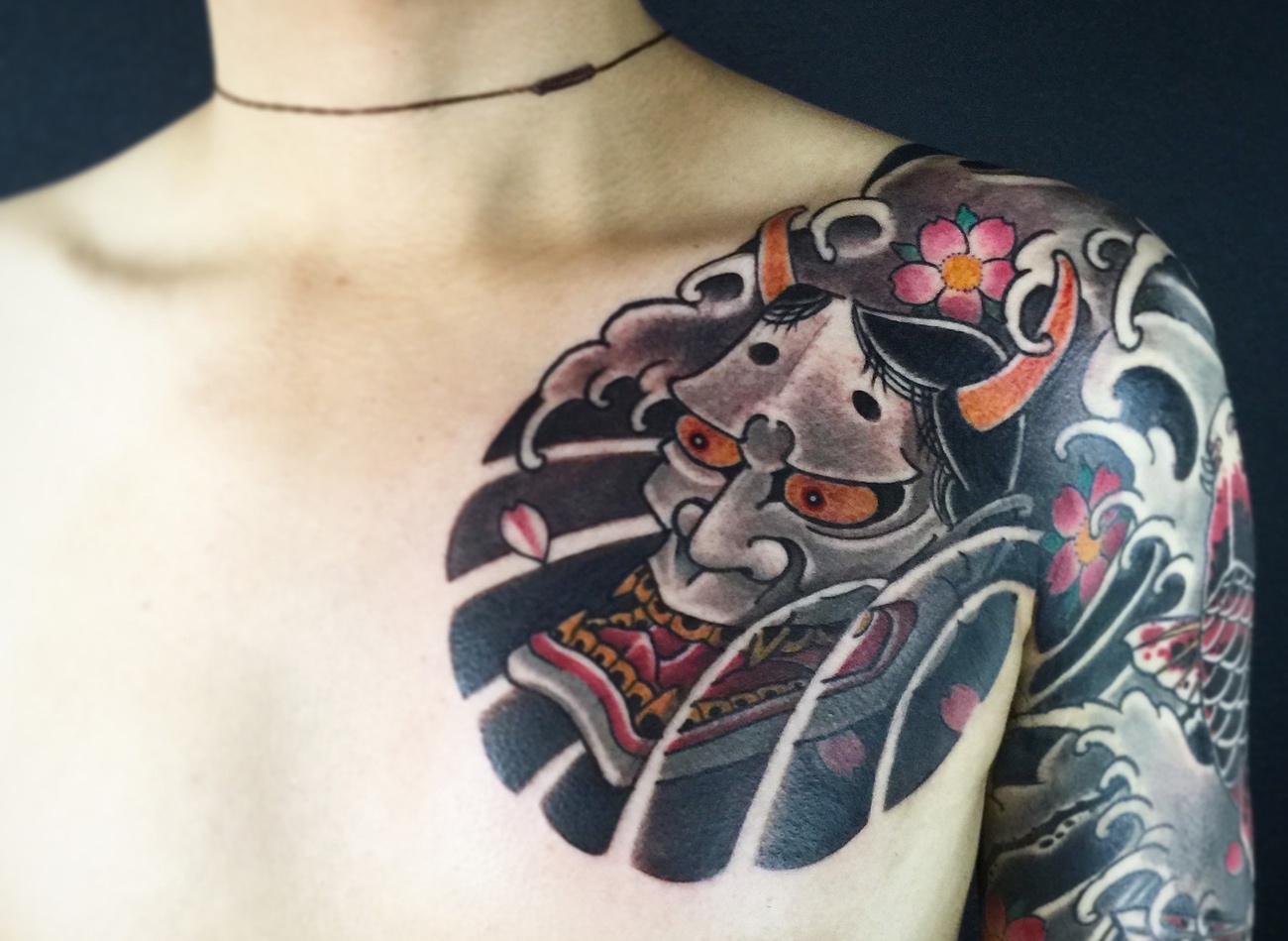 hannya japanese tattoo symbol of wisdom