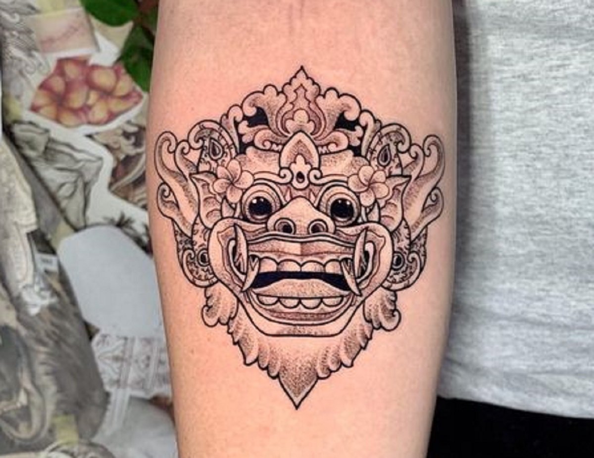 the most famous traditional Balinese tattoo motifs is the Barong